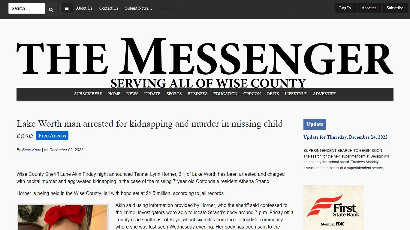 Lake Worth man arrested for kidnapping and murder in missing child case ...